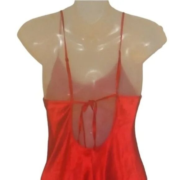 Victoria's Secret Red Vintage y2k Satin Lace Chemise Slip - Picture 5 of 6